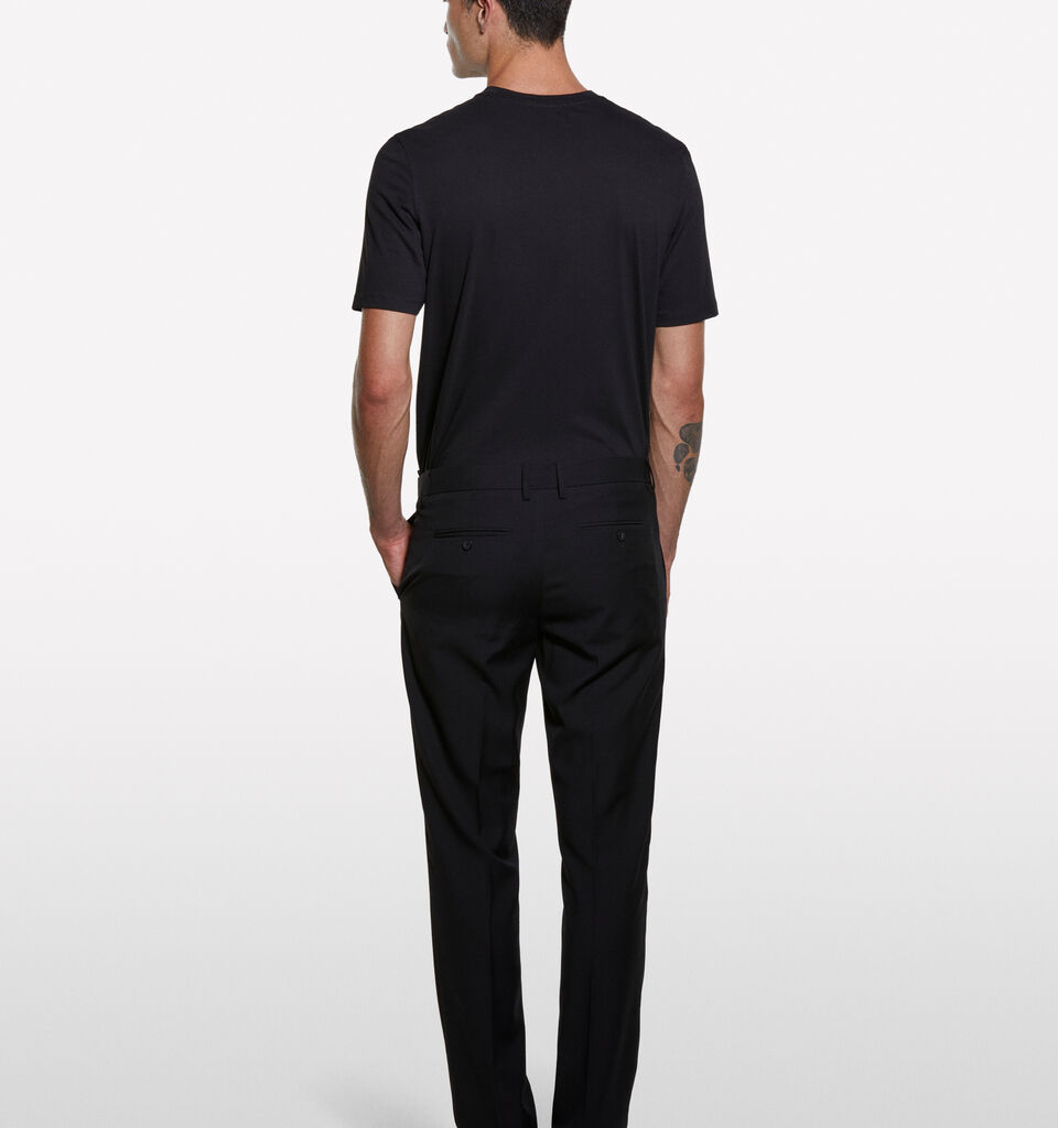 Black tailored trousers - men's slim fit trousers - Black | Sisley image number 2